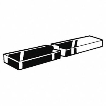 GRAINGER APPROVED Bright Key C45K Steel 45 x 25mm, 38DZ04