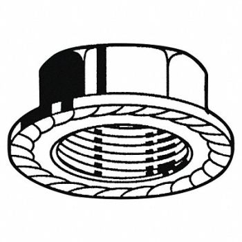 GRAINGER APPROVED Flng LkNt Znc Stl M12-1.75 Class 8 100PK, 38DH73