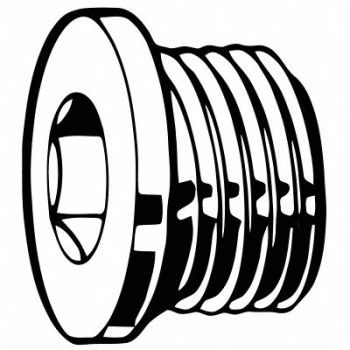 GRAINGER APPROVED SocketScrewPlug Steel M30-1.5 20mmL PK5, 54FK12
