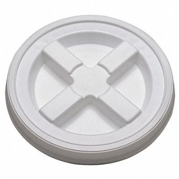 GRAINGER APPROVED Plastic Pail Lid White HDPE, 38L986