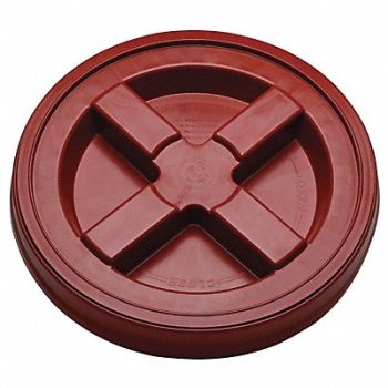 GRAINGER APPROVED Plastic Pail Lid Red HDPE, 38L988