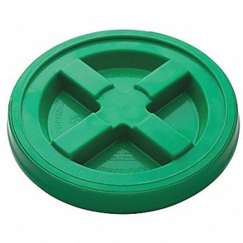 GRAINGER APPROVED Plastic Pail Lid Green HDPE, 38L989
