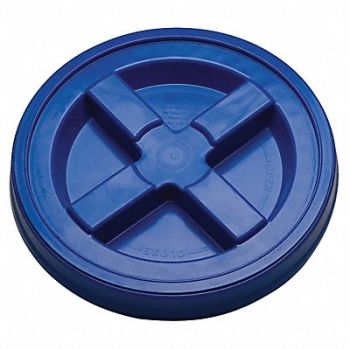 GRAINGER APPROVED Plastic Pail Lid Blue HDPE, 38L991