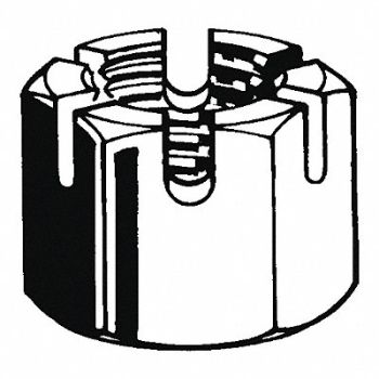 GRAINGER APPROVED CstlNt Pln Stl Grd2 3/4 -10 1 1/8 PK170, 178R11
