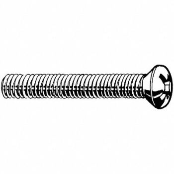 GRAINGER APPROVED MS M6-1.00 Zinc Plated Oval 16mm 100PK, 54FM77