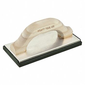 KRAFT TOOL Molded Rubber Float 10inx4in Wood Handle, 38LY47