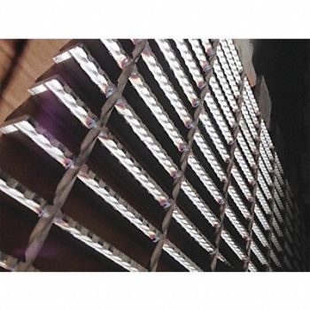 GRAINGER APPROVED Welded Grating SS 12 ft Overall L, 38MM75