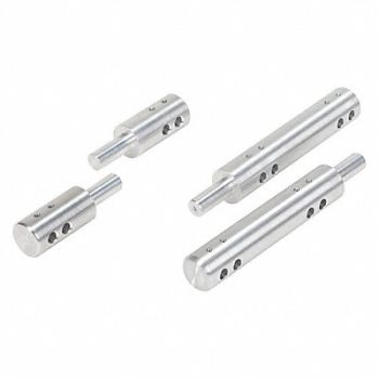 BURRELL SCIENTIFIC Shaft Aluminum 1 in Dia 9 in L, 38MW96