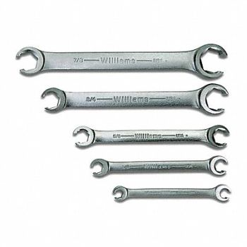 WILLIAMS Flare Nut Wrench Set, 38N291