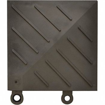 NOTRAX Mat Corner Black 6 in x 6 in PK4, 38N617