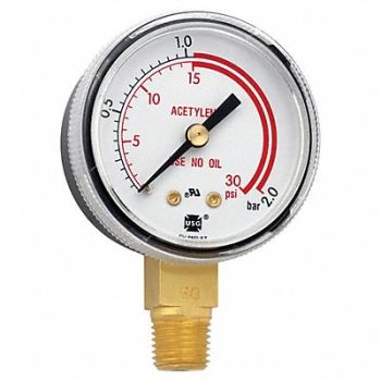 MILLER ELECTRIC K4563 Pressure Gauge 0 to 100 psi 0 to 7 Bar, 38N713