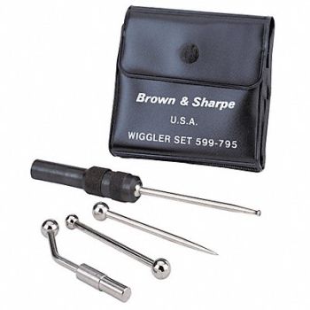 TESA BROWN SHARPE Wiggler Set Disc.100 Ball 1/4 Shank 1/4, 38N907