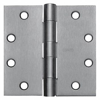 STANLEY Full Mortise Hinge 4-1/2inH Satin Brass, 38NC94