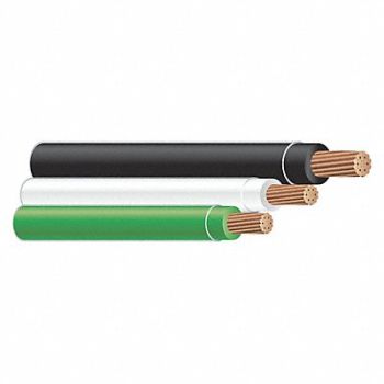 SOUTHWIRE Wire 12AWG THHN Str Blk Grn Wht 350ft, 38NF44