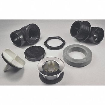 AB A BathWaste Ovflw D1-1/2 Round Sched40ABS, 38R072