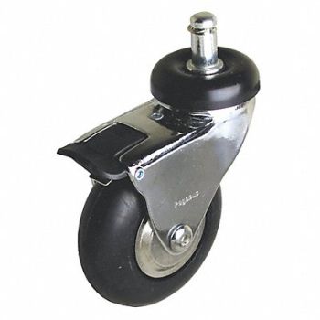 GRAINGER APPROVED Quiet-Roll Friction-Ring Stem Caster 2, 38R621