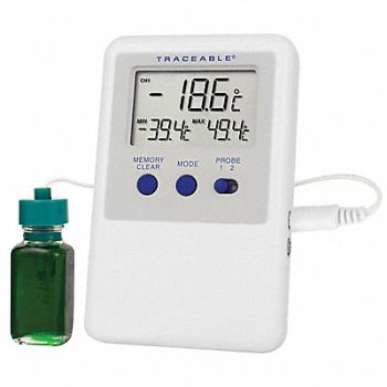 TRACEABLE Digital Thermometer 2Bottle Probes Dgtal, 38RJ46
