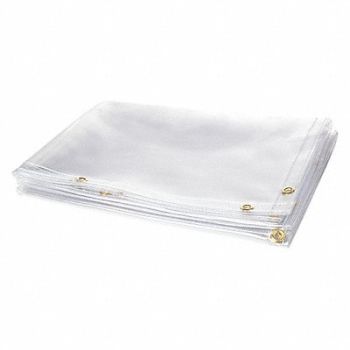 STEINER Barrier Curtain 8 ft W x 6 ft H Clear, 38RL42