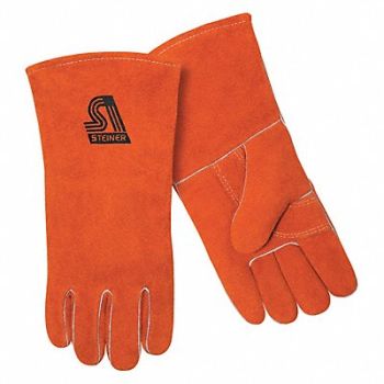STEINER INDUSTRIES Welding Gloves Stick Application Brn PR, 56LX64