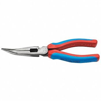 CHANNELLOCK Long Nose Plier 7-51/64 L Serrated, 38RW30