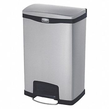 RUBBERMAID COMMERCIAL PRODUCTS Trash Can Rectangular 13 gal Black, 38UJ43