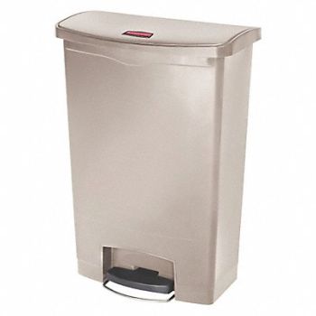 RUBBERMAID COMMERCIAL PRODUCTS J2230 Trash Can Rectangular 24 gal Beige, 38UJ58
