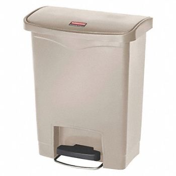 RUBBERMAID COMMERCIAL PRODUCTS J2232 Wastebasket Rectangular 8 gal Beige, 38UJ64