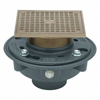 ZURN Floor Drain Floor 6-1/4in.L x 6-1/4in.H, 38UK42