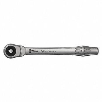 WERA Hand Ratchet 1/4 Dr. 5-1/2 L, 38UR78