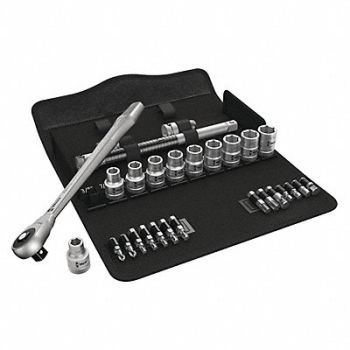WERA Skt Wrch St Chrm 6Pt 3/8 - 13/16 in, 38UR86