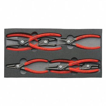 KNIPEX Retaining Ring Plier Set 0 Deg 6 pc, 38UR98