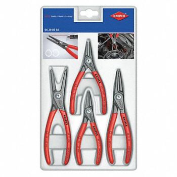 KNIPEX Retaining Ring Plier Set 0 Deg 4 pc, 38UT22