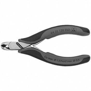 KNIPEX ESD End Cutting Nippers 4-3/4in.L 7/16in, 38UT76