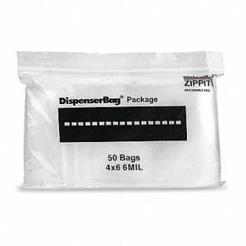 RELOC ZIPPIT Reclosable Poly Bag Zip Seal PK1000, 38UV47