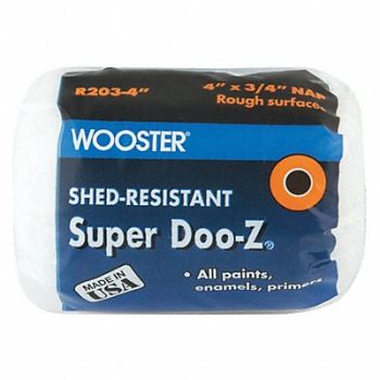 WOOSTER Paint Roller Cover 4 L 3/4 Nap Woven, 38UY05