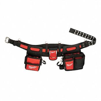 MILWAUKEE Black Tool Belt Nylon, 38UZ40