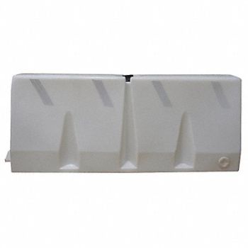 GRAINGER APPROVED Polycade Traffic Barrier White, 38UZ85