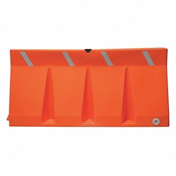 GRAINGER APPROVED Polycade Traffic Barrier Orange 34inH, 38UZ88