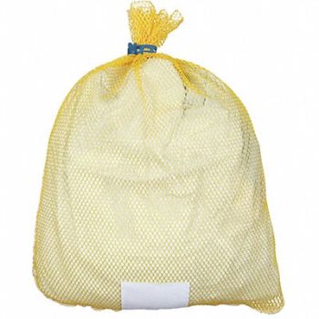 GRAINGER APPROVED Laundry Bag Yellow Rubber Closure PK12, 38UZ94