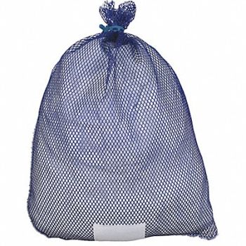 GRAINGER APPROVED Laundry Bag Blue Rubber Closure PK12, 38UZ96