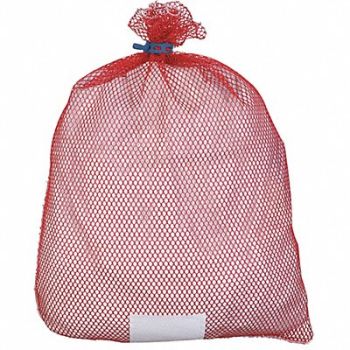 GRAINGER APPROVED Laundry Bag Red Rubber Closure PK12, 38UZ97