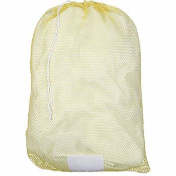 GRAINGER APPROVED Laundry Bag Yellow Drawcord PK12, 38UZ99