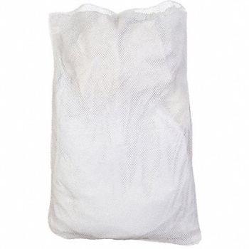 GRAINGER APPROVED Mesh Laundry Bag White Polyester PK12, 38VA04