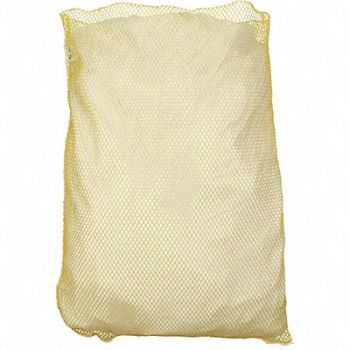 GRAINGER APPROVED Mesh Laundry Bag Yellow Polyester PK12, 38VA05