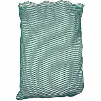 GRAINGER APPROVED Mesh Laundry Bag Green Polyester PK12, 38VA06