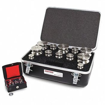 RICE LAKE WEIGHING SYSTEMS Weight Kit Cylndr 2000g to 1mg SS ClassF, 38VT87