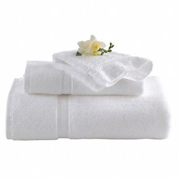 5 STAR HOTEL COLLECTION Wash Towel 13 x 13 In White PK48, 38W337