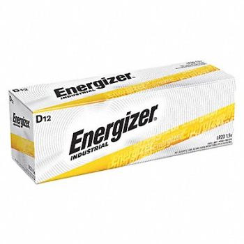 ENERGIZER Battery Alkaline D Everyday PK12, 38W368