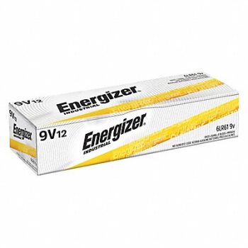 ENERGIZER Battery Alkaline 9V Everyday PK12, 38W369