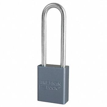 AMERICAN LOCK Lockout Padlock KA Silver, 38W789